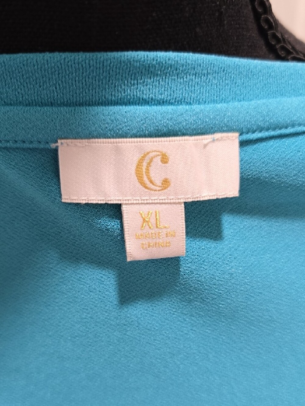 Classic V-Neck Turquoise Top Size XL - Picture 11 of 11